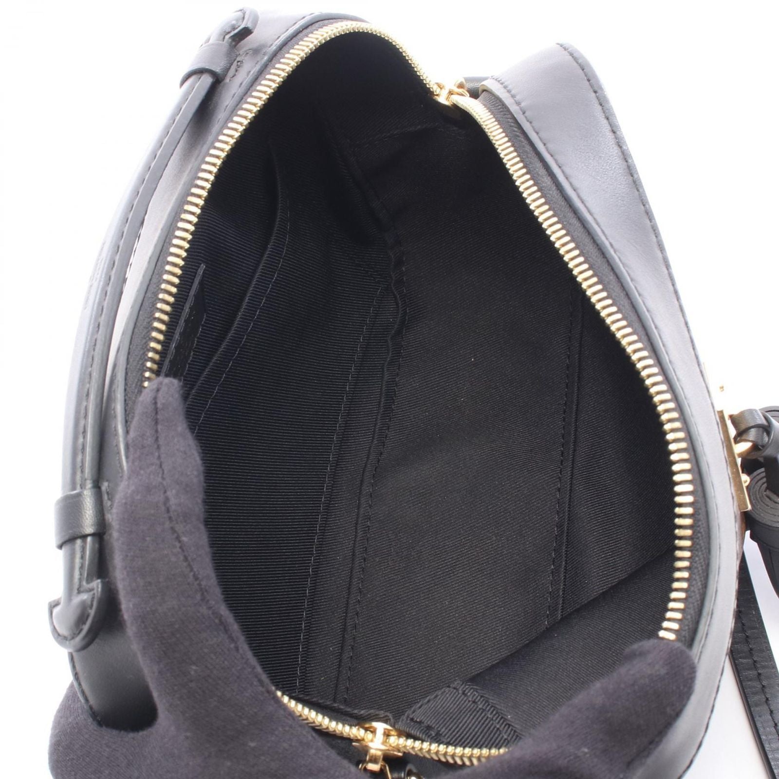 Louis Vuitton Shoulder Bag Saintonge Noir Canvas Leather — view 3