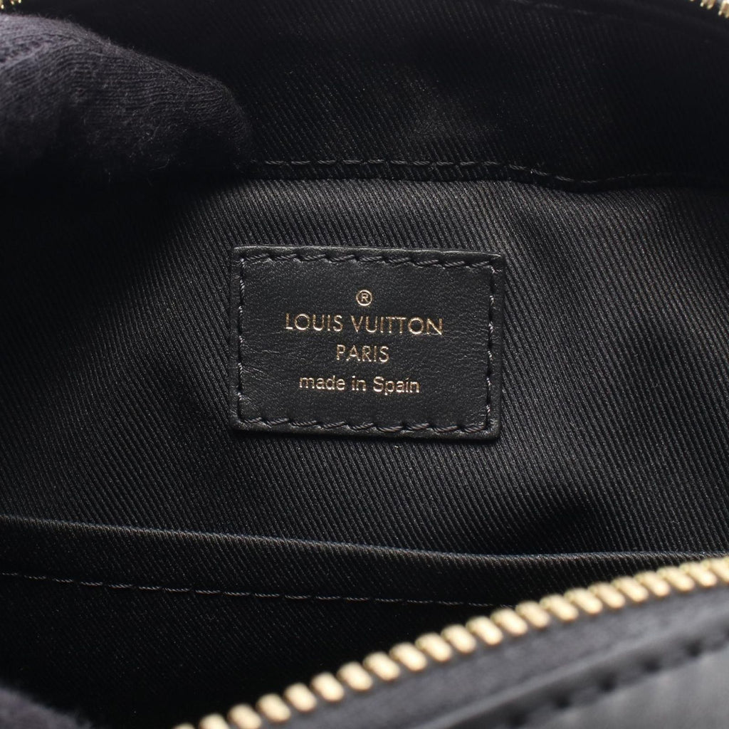 Louis Vuitton Shoulder Bag Saintonge Noir Canvas Leather — view 4