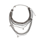 Chanel Necklace CC Logo 10 Rows Stainless Steel