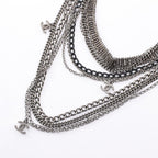 Chanel Necklace CC Logo 10 Rows Stainless Steel — view 6