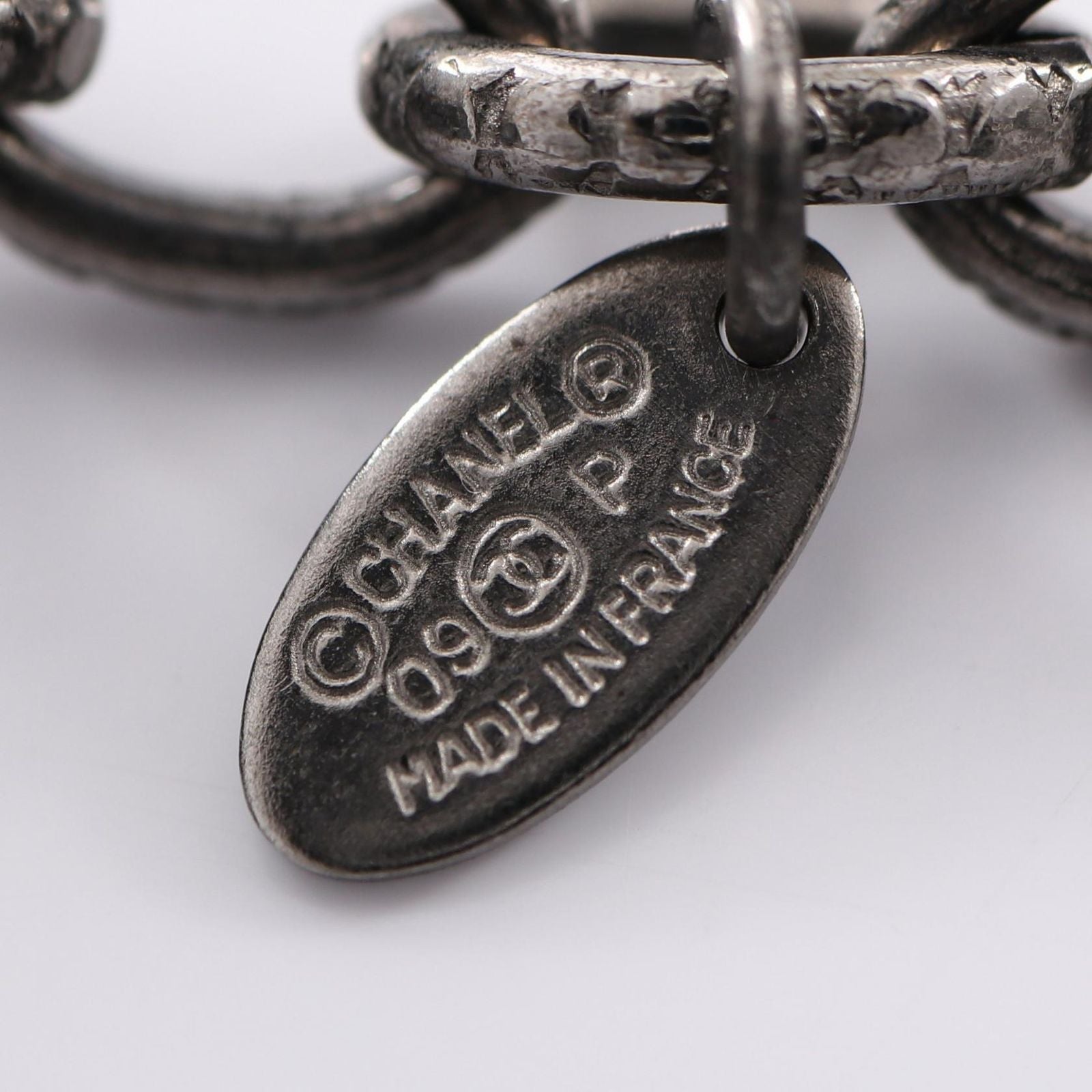 Chanel Necklace CC Logo 10 Rows Stainless Steel — view 4