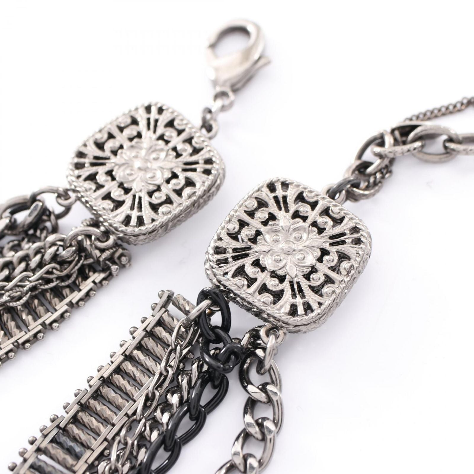 Chanel Necklace CC Logo 10 Rows Stainless Steel — view 8