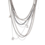 Chanel Necklace CC Logo 10 Rows Stainless Steel — view 2