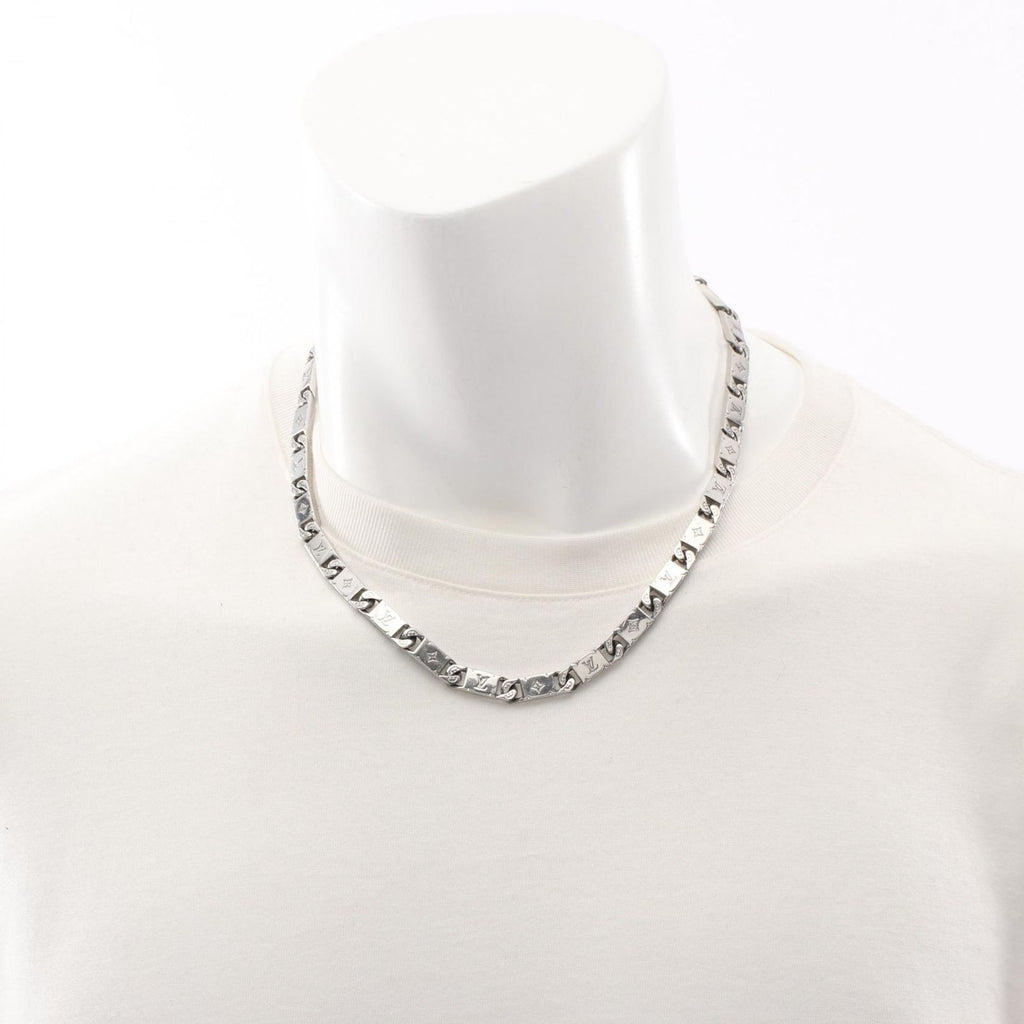 Louis Vuitton Necklace Monogram Tied Up Silver Stainless Steel — view 6