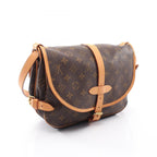 Louis Vuitton Shoulder Bag Saumur 30 Canvas Leather — view 2