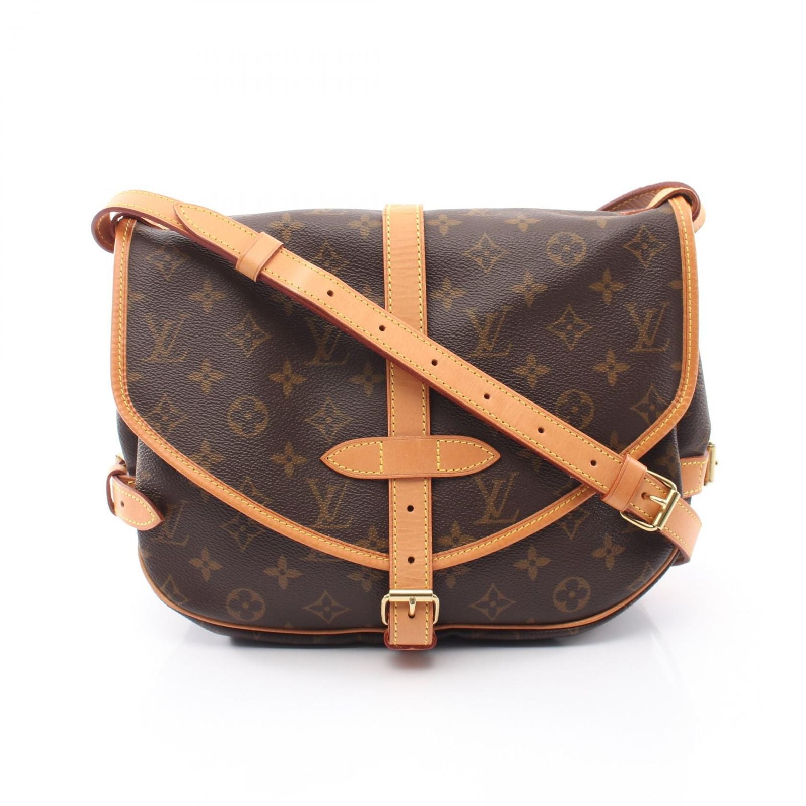 Louis Vuitton Shoulder Bag Saumur 30 Canvas Leather