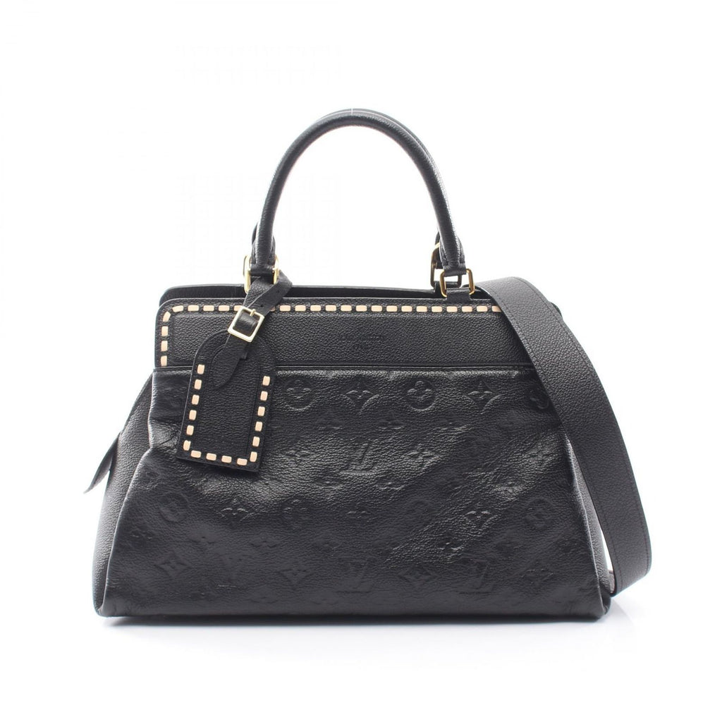 Louis Vuitton Handbag MM 2-Way Noir Leather Vosges
