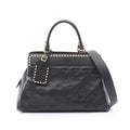 Louis Vuitton Handbag MM 2-Way Noir Leather Vosges