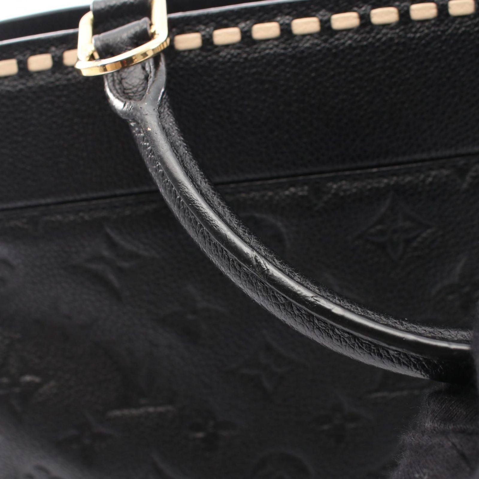 Louis Vuitton Handbag MM 2-Way Noir Leather Vosges — view 8