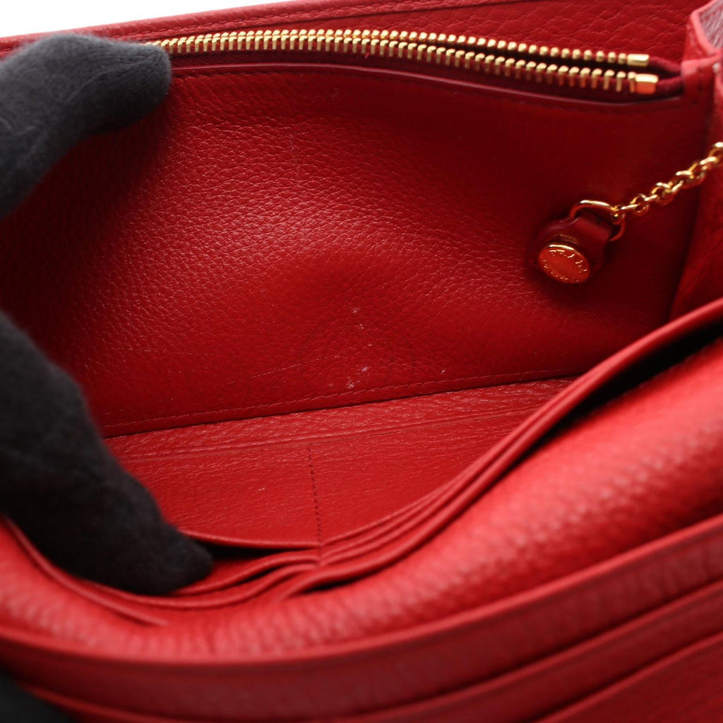 Prada Bifold Wallet Red Leather — view 7