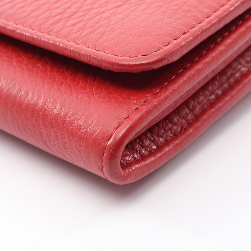 Prada Bifold Wallet Red Leather — view 9