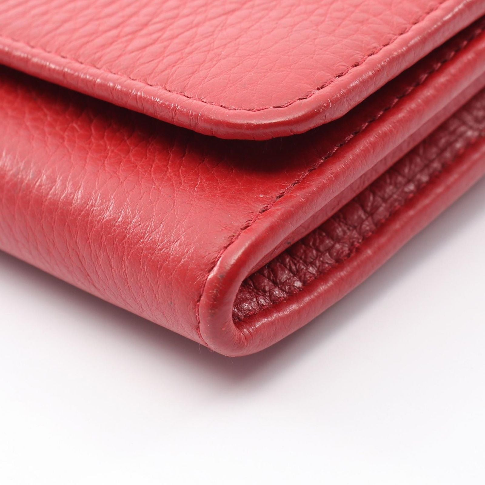 Prada Bifold Wallet Red Leather — view 9