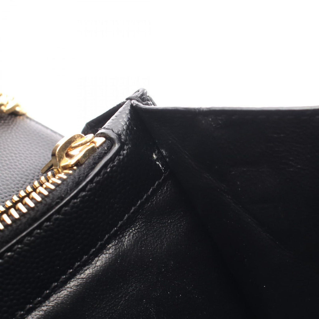 Saint Laurent Paris Shoulder Bag Cassandra Classic Black Leather Chain Wallet — view 6