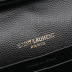 Saint Laurent Paris Shoulder Bag Cassandra Classic Black Leather Chain Wallet — view 4