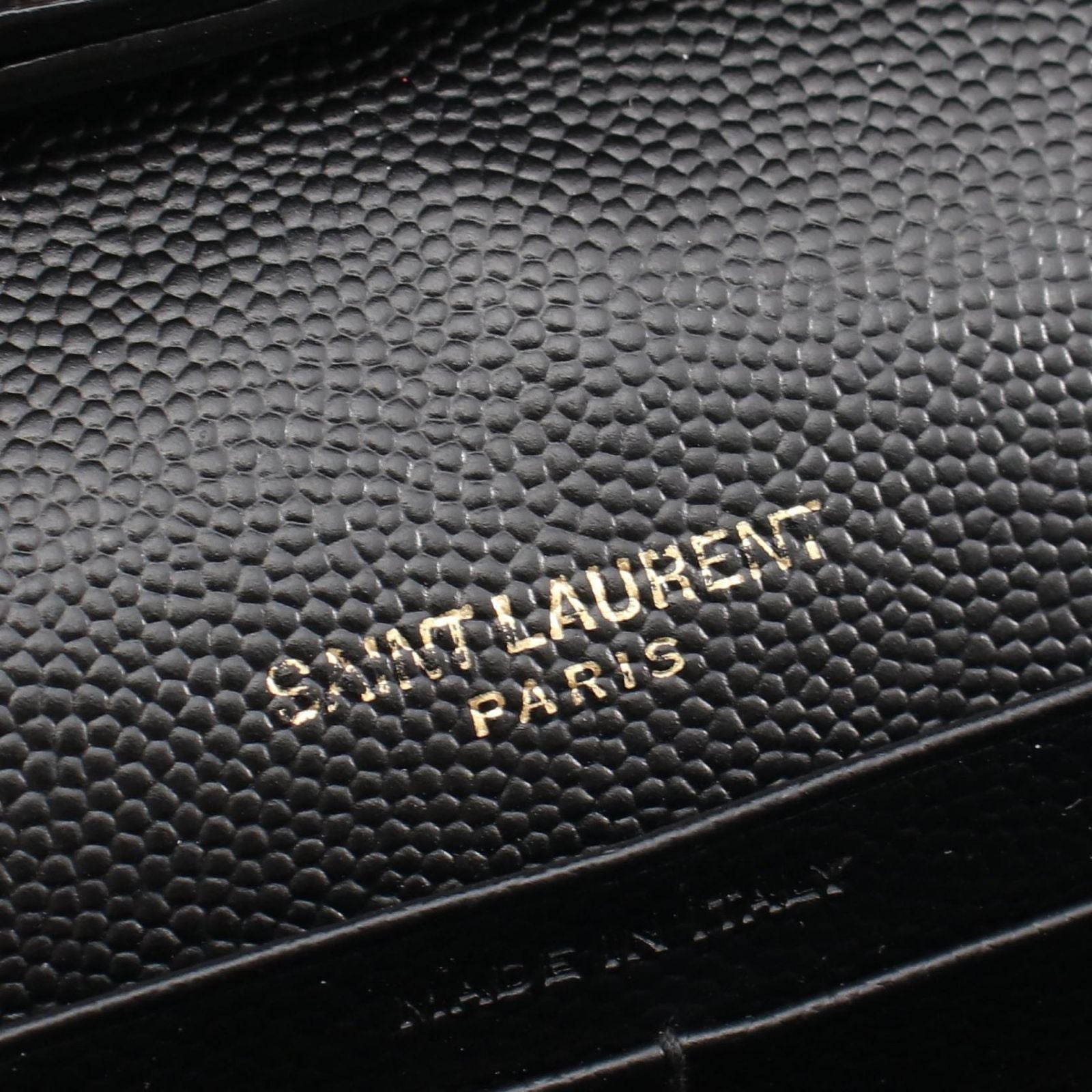 Saint Laurent Paris Shoulder Bag Cassandra Classic Black Leather Chain Wallet — view 4