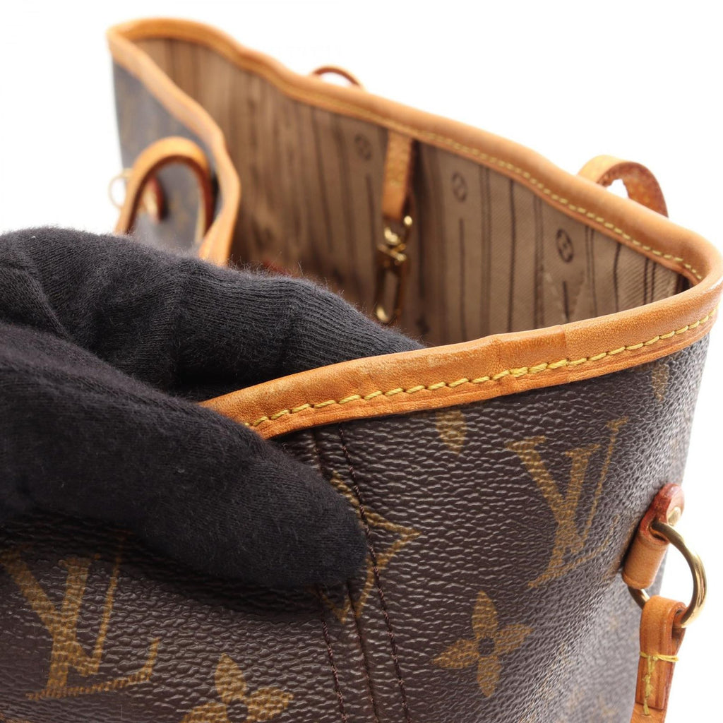 Louis Vuitton Tote Neverfull MM Monogram Canvas Leather — view 9