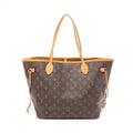 Louis Vuitton Tote Neverfull MM Monogram Canvas Leather