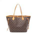 Louis Vuitton Tote Neverfull MM Monogram Canvas Leather