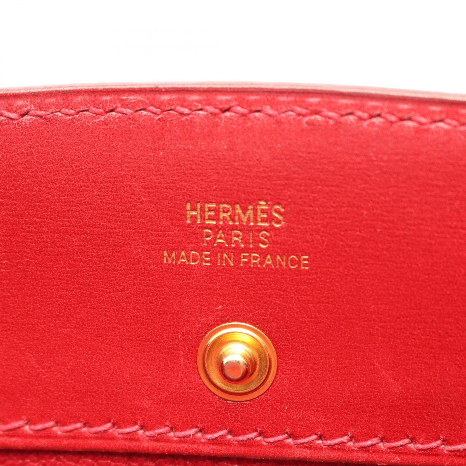 Hermes Handbag White Bus TPM Rouge Vif Calf — view 4