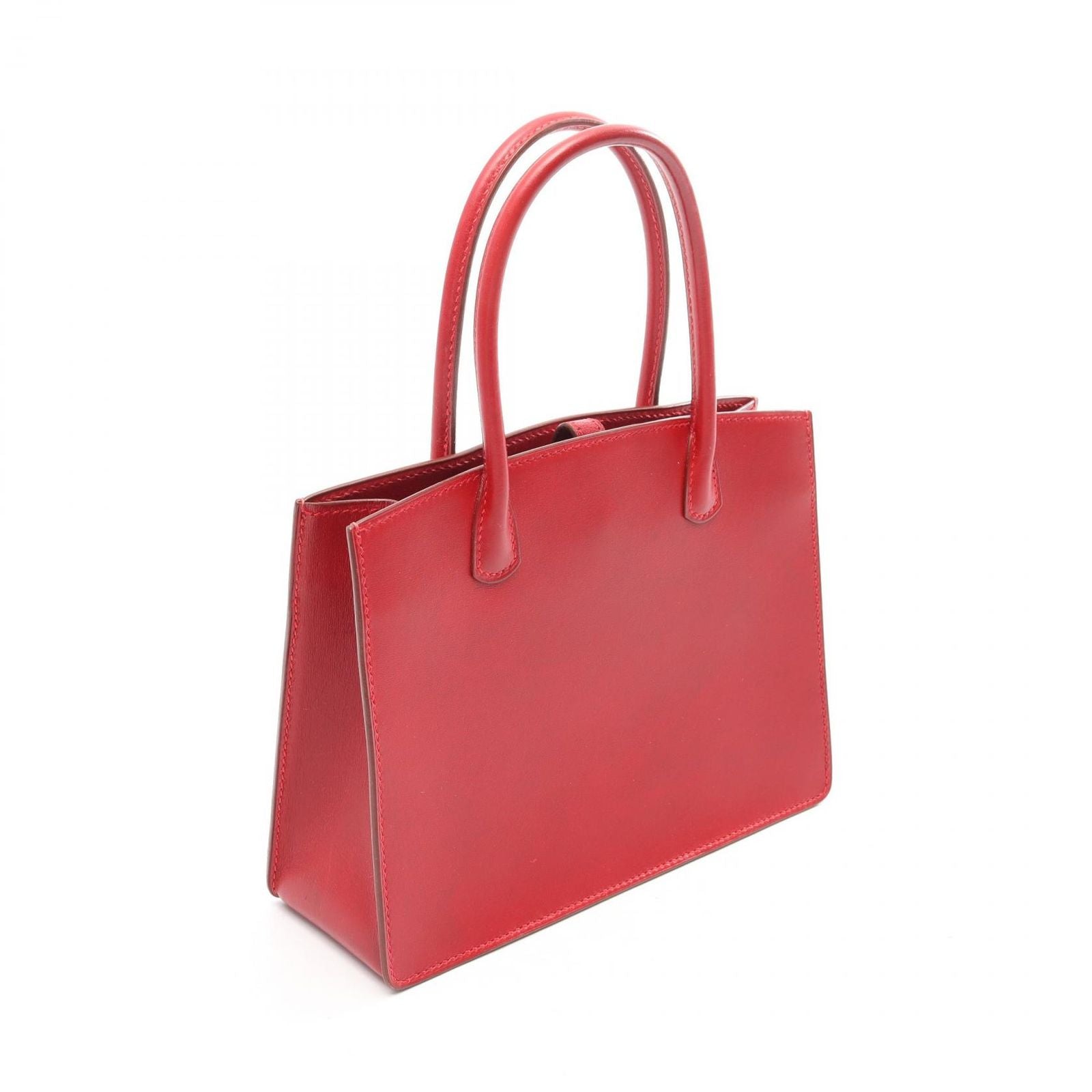 Hermes Handbag White Bus TPM Rouge Vif Calf — view 2