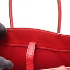 Hermes Handbag White Bus TPM Rouge Vif Calf — view 7