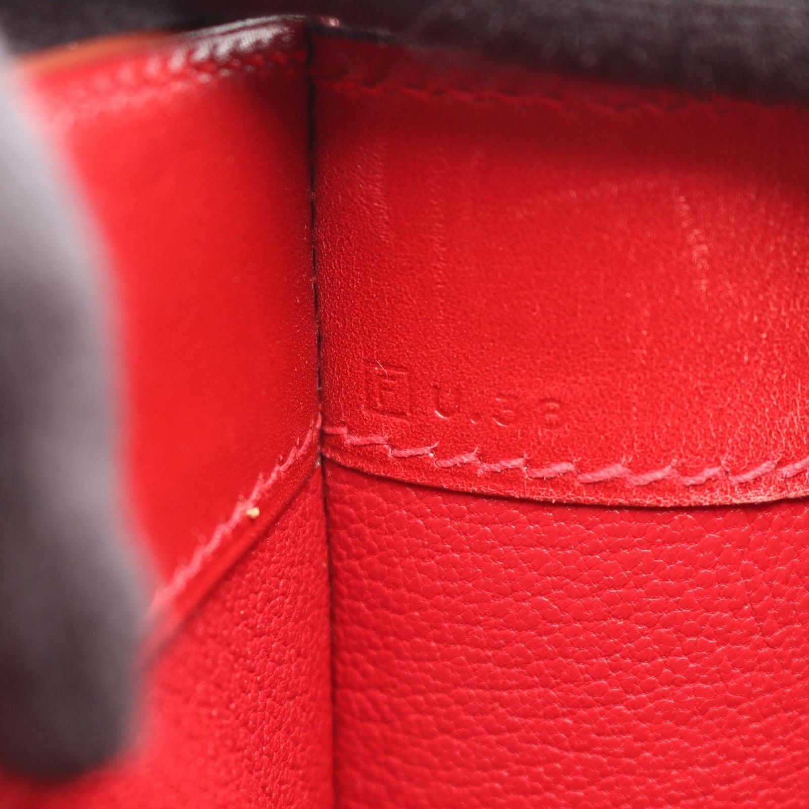 Hermes Handbag White Bus TPM Rouge Vif Calf — view 5