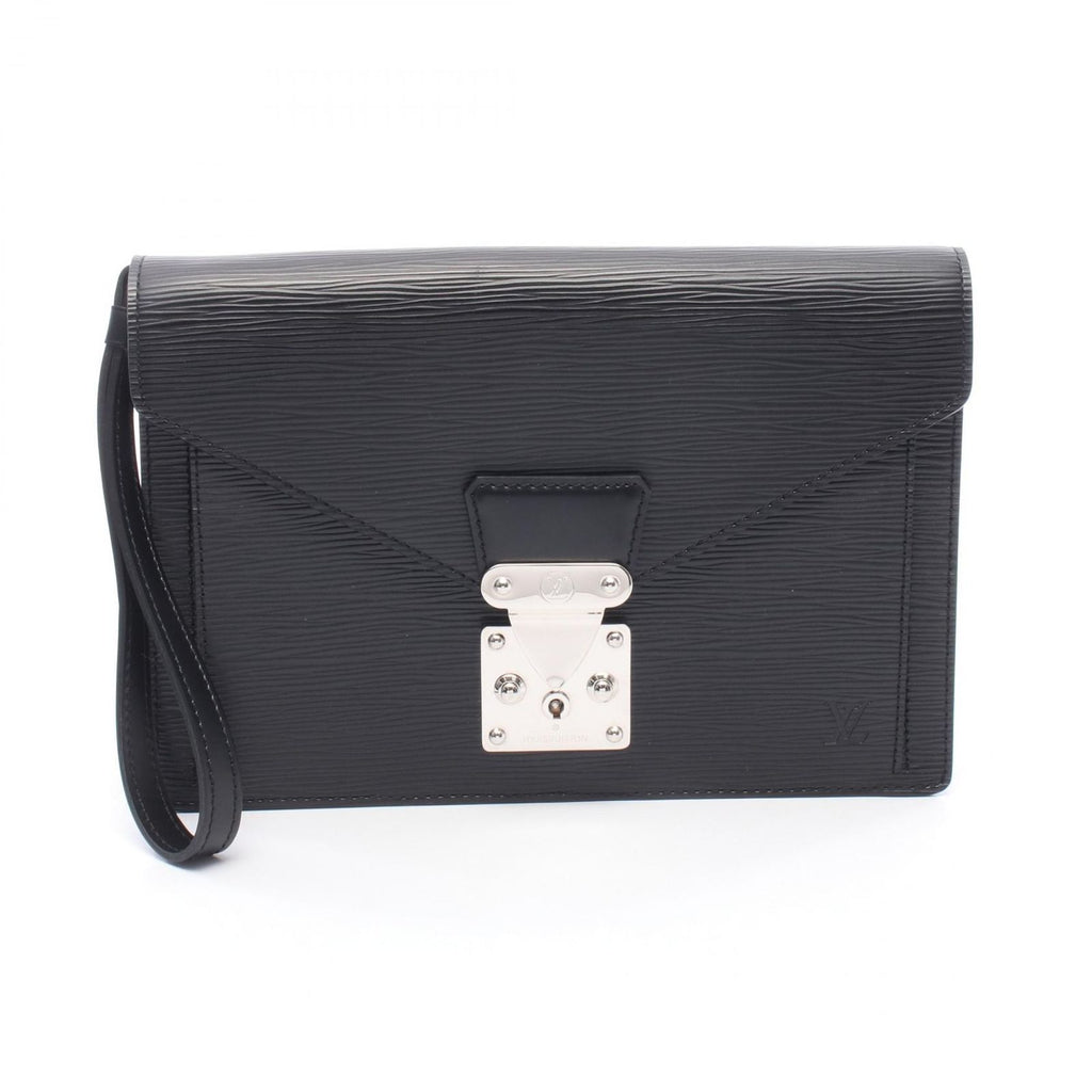 Louis Vuitton Clutch Pochette Series Dragonne Epi Noir Leather