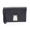Louis Vuitton Clutch Pochette Series Dragonne Epi Noir Leather