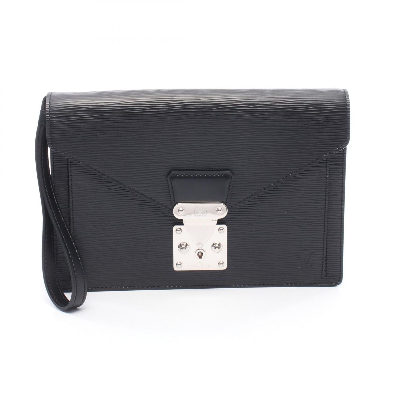 Louis Vuitton Clutch Pochette Series Dragonne Epi Noir Leather