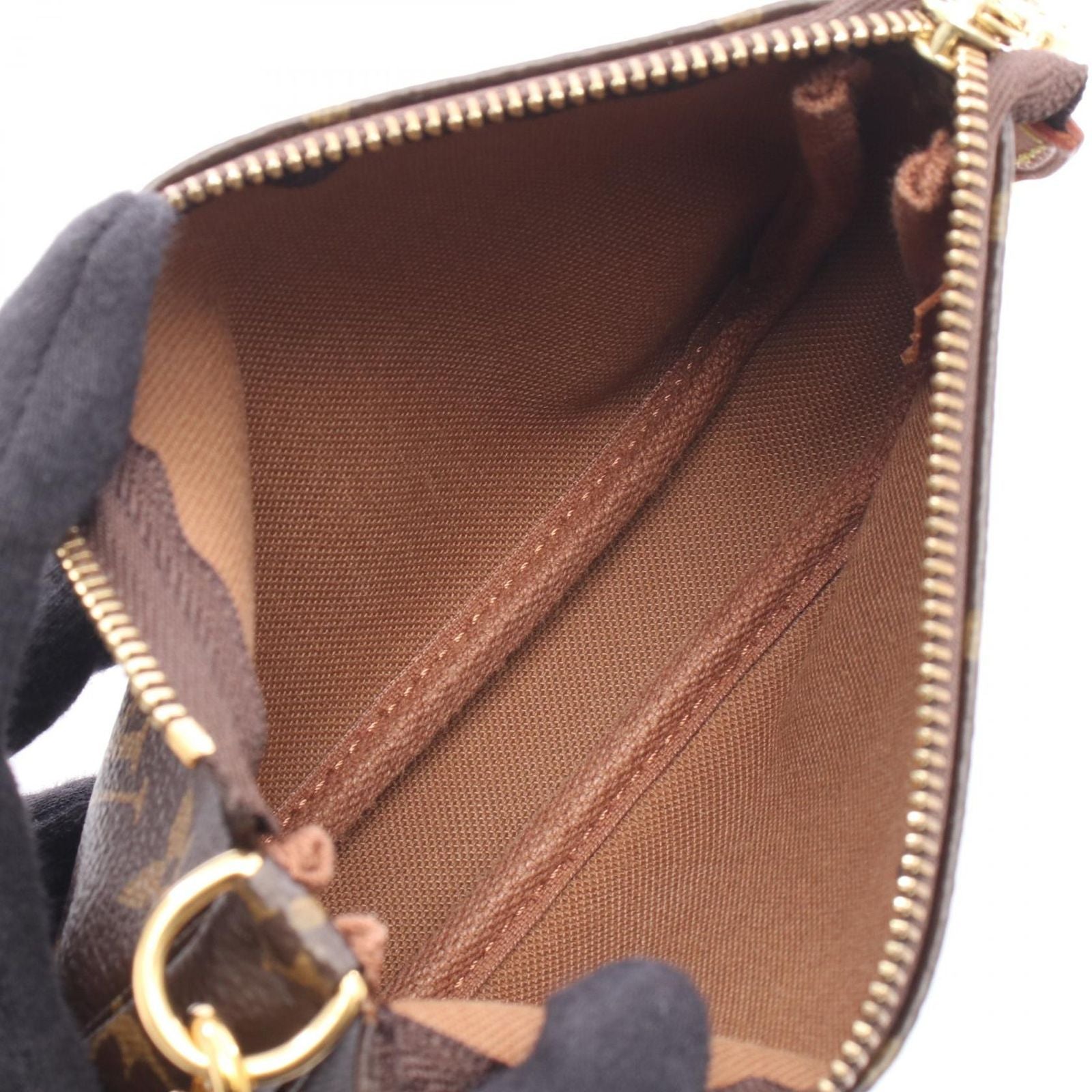 Louis Vuitton Handbag Mini Pochette Accessoire Monogram Canvas Leather — view 3