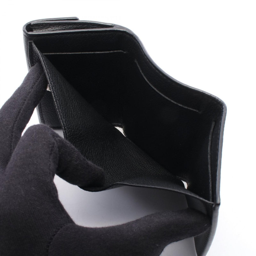 Louis Vuitton Trifold Wallet Portefeuille Lock Mini Noir Leather — view 6