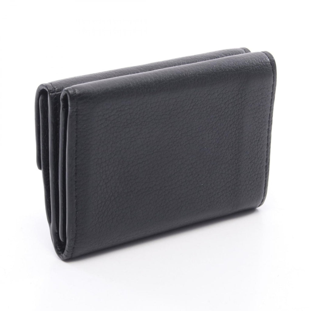 Louis Vuitton Trifold Wallet Portefeuille Lock Mini Noir Leather — view 2