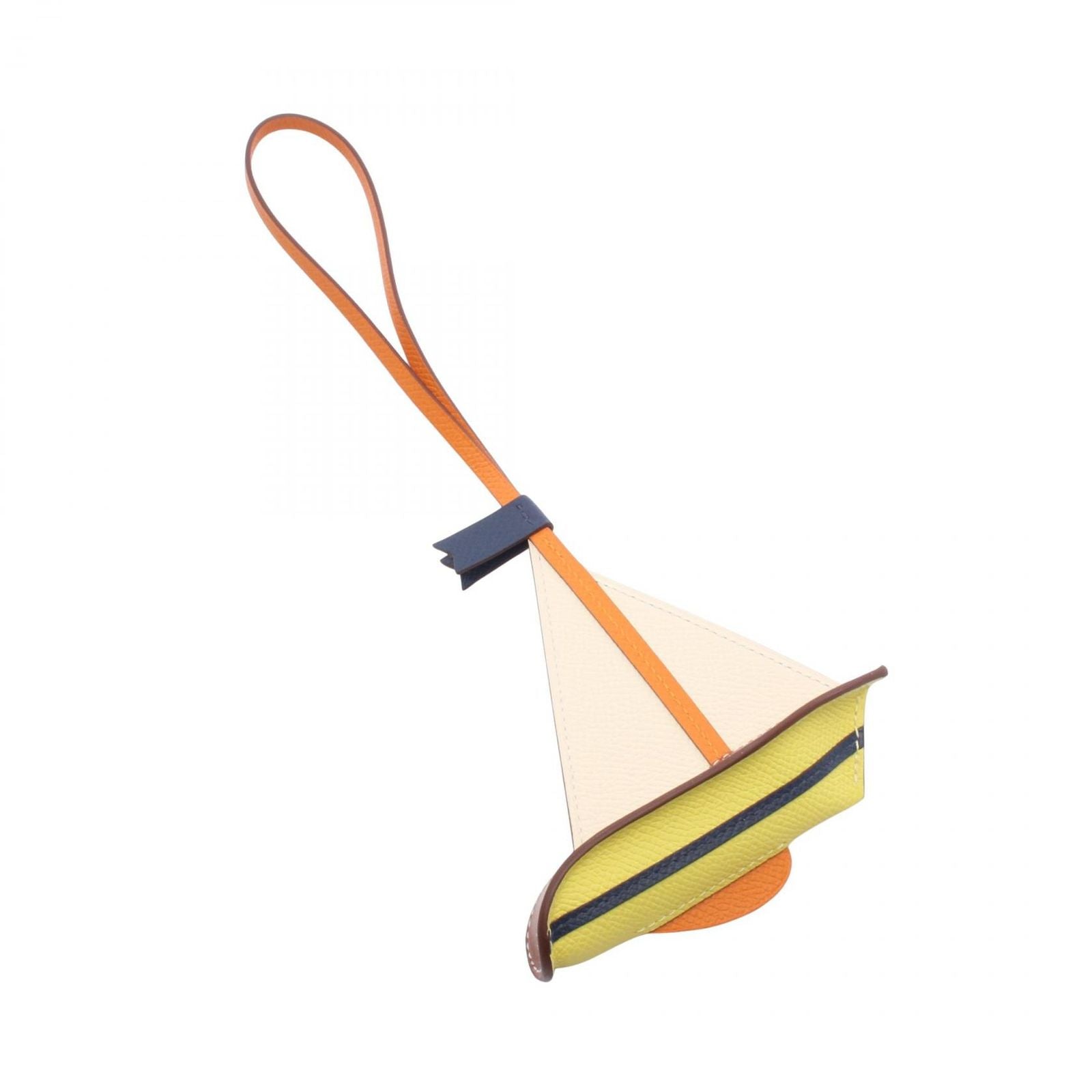 Hermes Charm Sail 24 Nata Lime Blue Navy Fauve Orange Forbe 24 Keychain — view 2