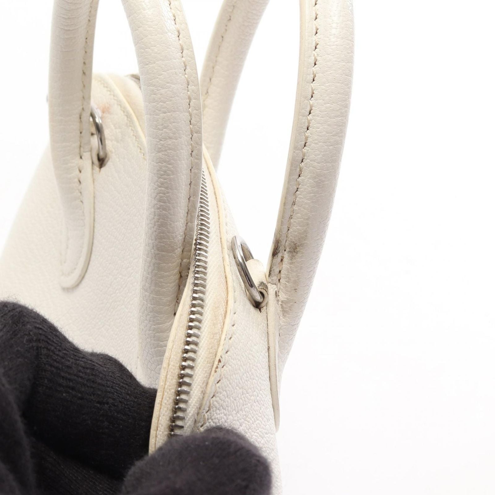 Hermes Handbag Bolide Mini 2-Way White — view 9