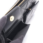 Chanel Clutch Quilted Wallet Black Caviar Leather Chain — view 6