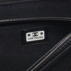 Chanel Clutch Quilted Wallet Black Caviar Leather Chain — view 5