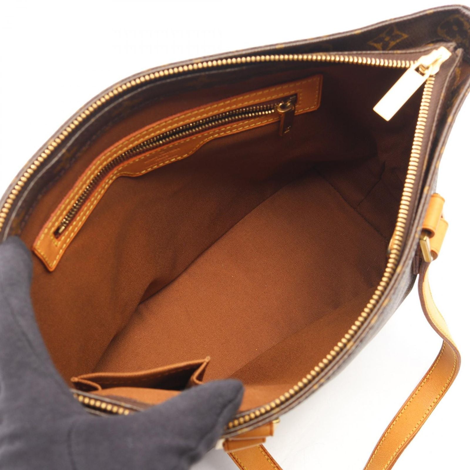 Louis Vuitton Shoulder Bag Cabas Piano Canvas Leather — view 3