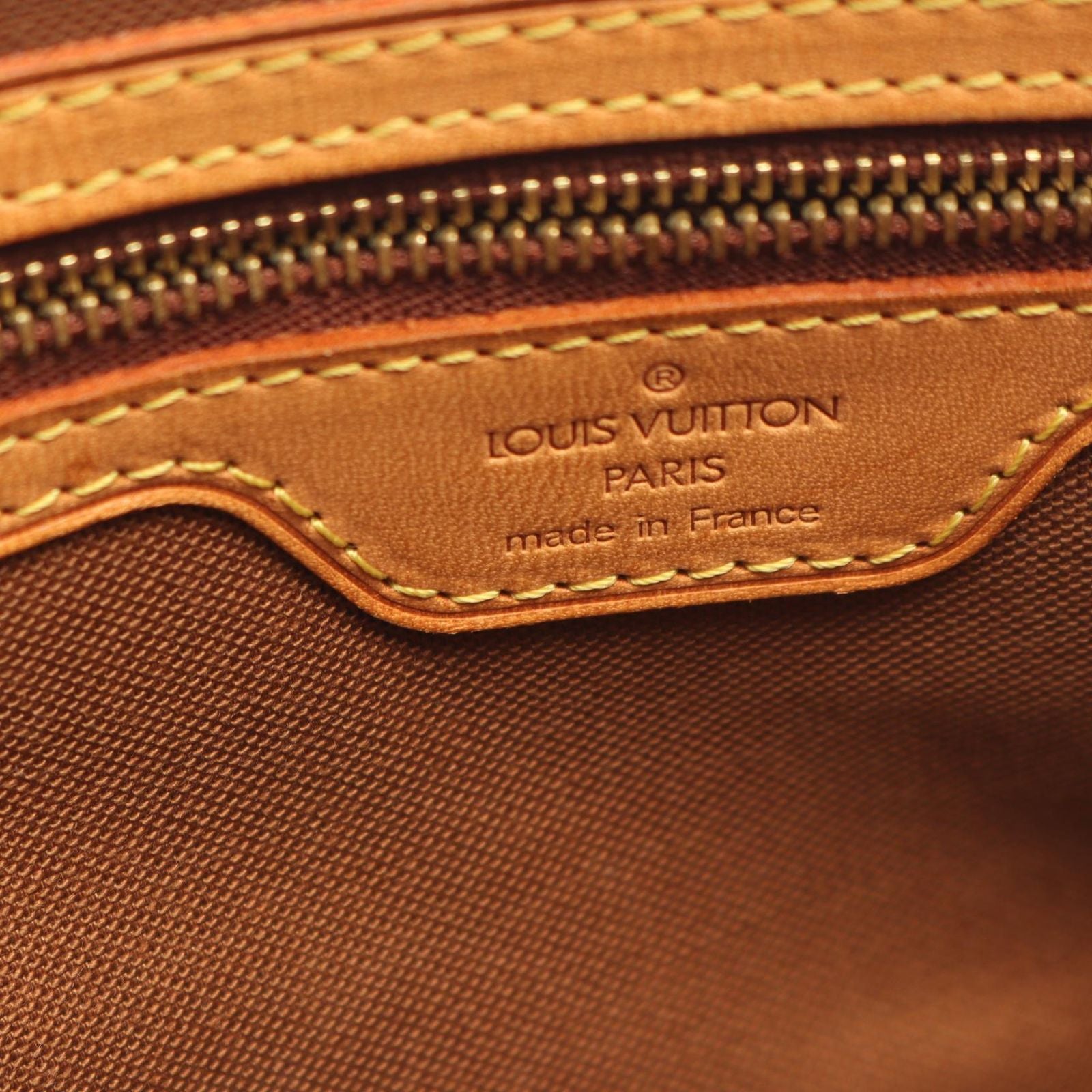 Louis Vuitton Shoulder Bag Cabas Piano Canvas Leather — view 4