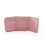 Dior Trifold Wallet Caro Smoki Pink Leather — view 3