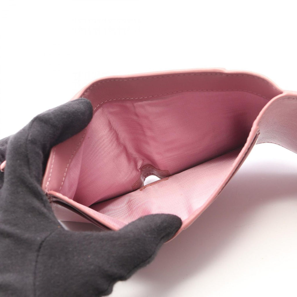 Dior Trifold Wallet Caro Smoki Pink Leather — view 9