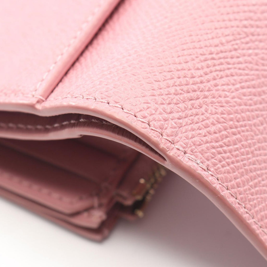 Dior Trifold Wallet Caro Smoki Pink Leather — view 8