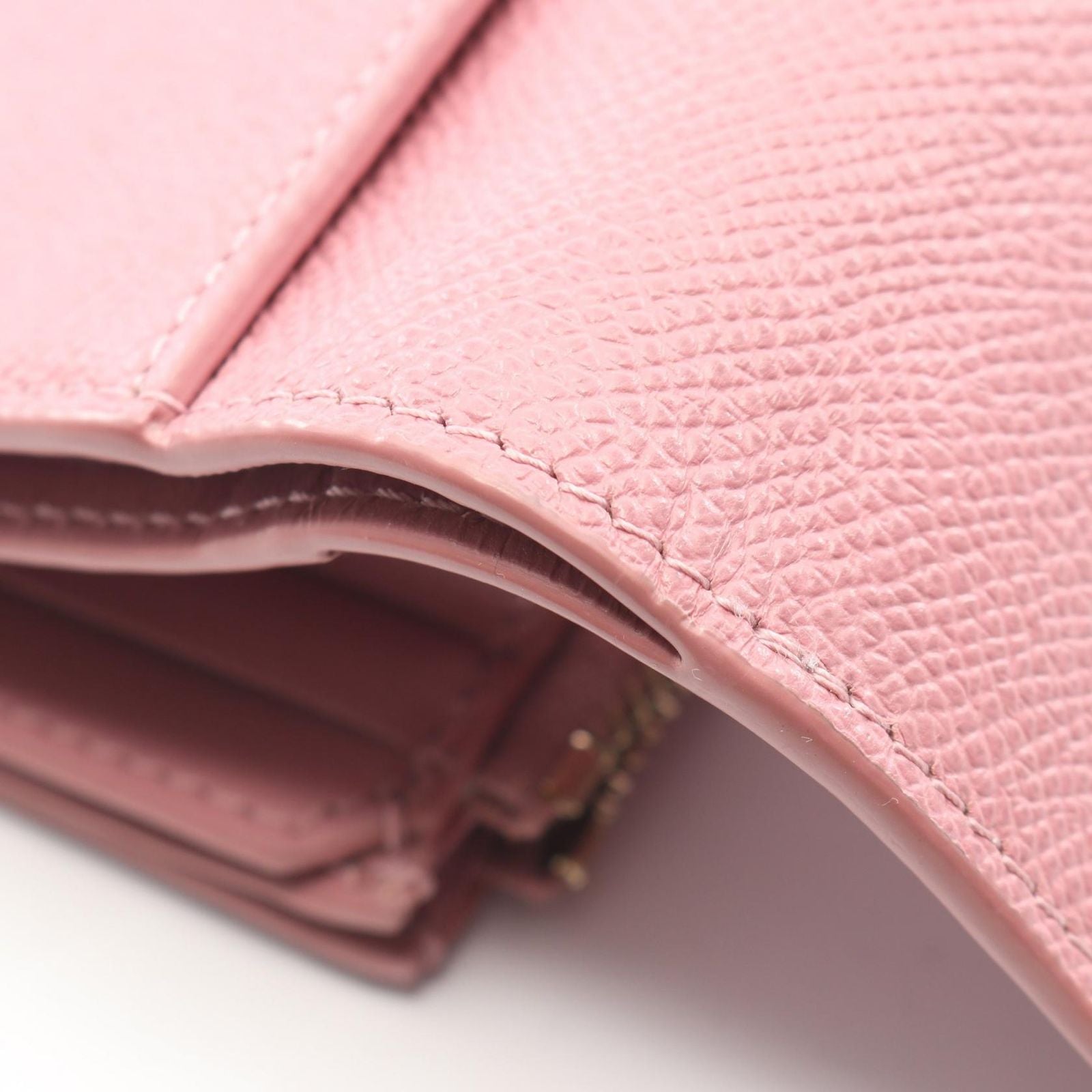 Dior Trifold Wallet Caro Smoki Pink Leather — view 8