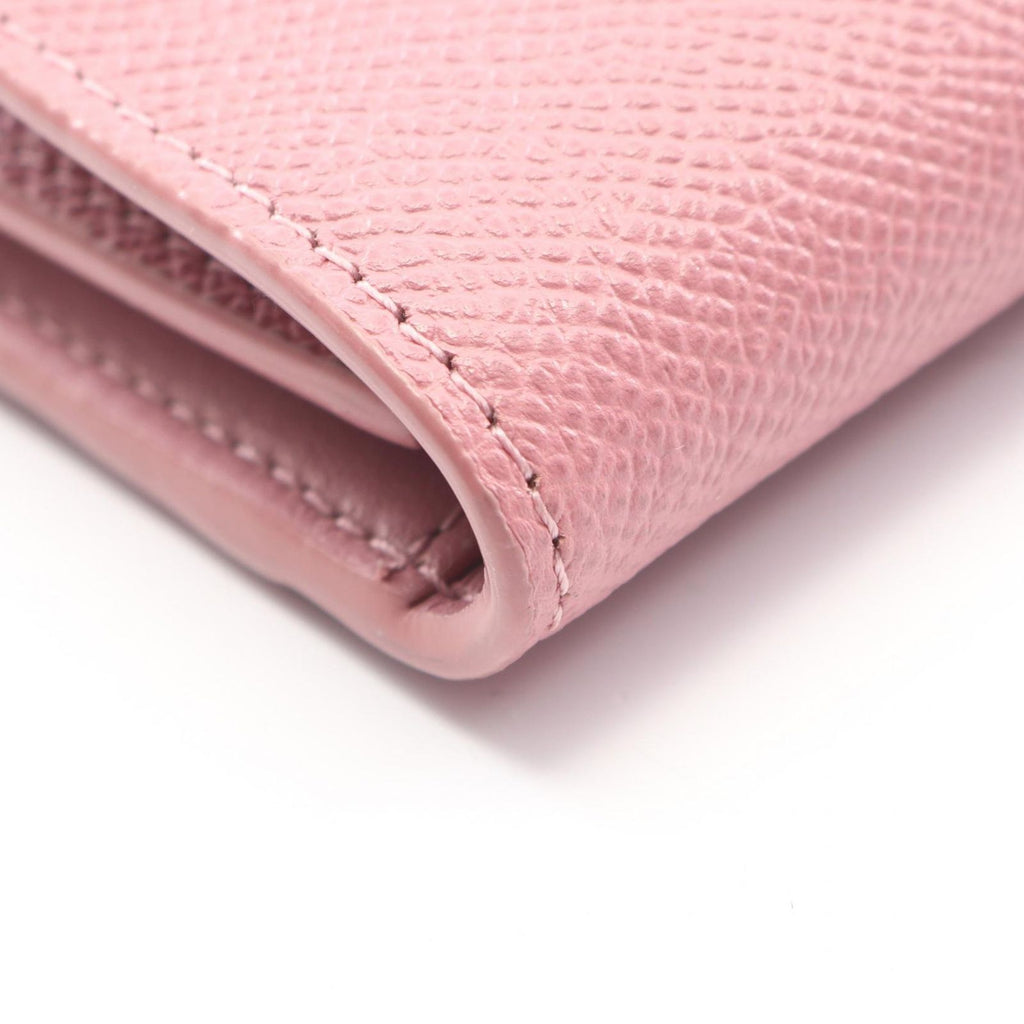 Dior Trifold Wallet Caro Smoki Pink Leather — view 7