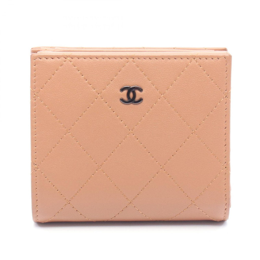 Chanel Bifold Wallet Quilted Camel Leather