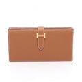 Hermes Bifold Wallet Bearn Souffle Gold Leather Calf