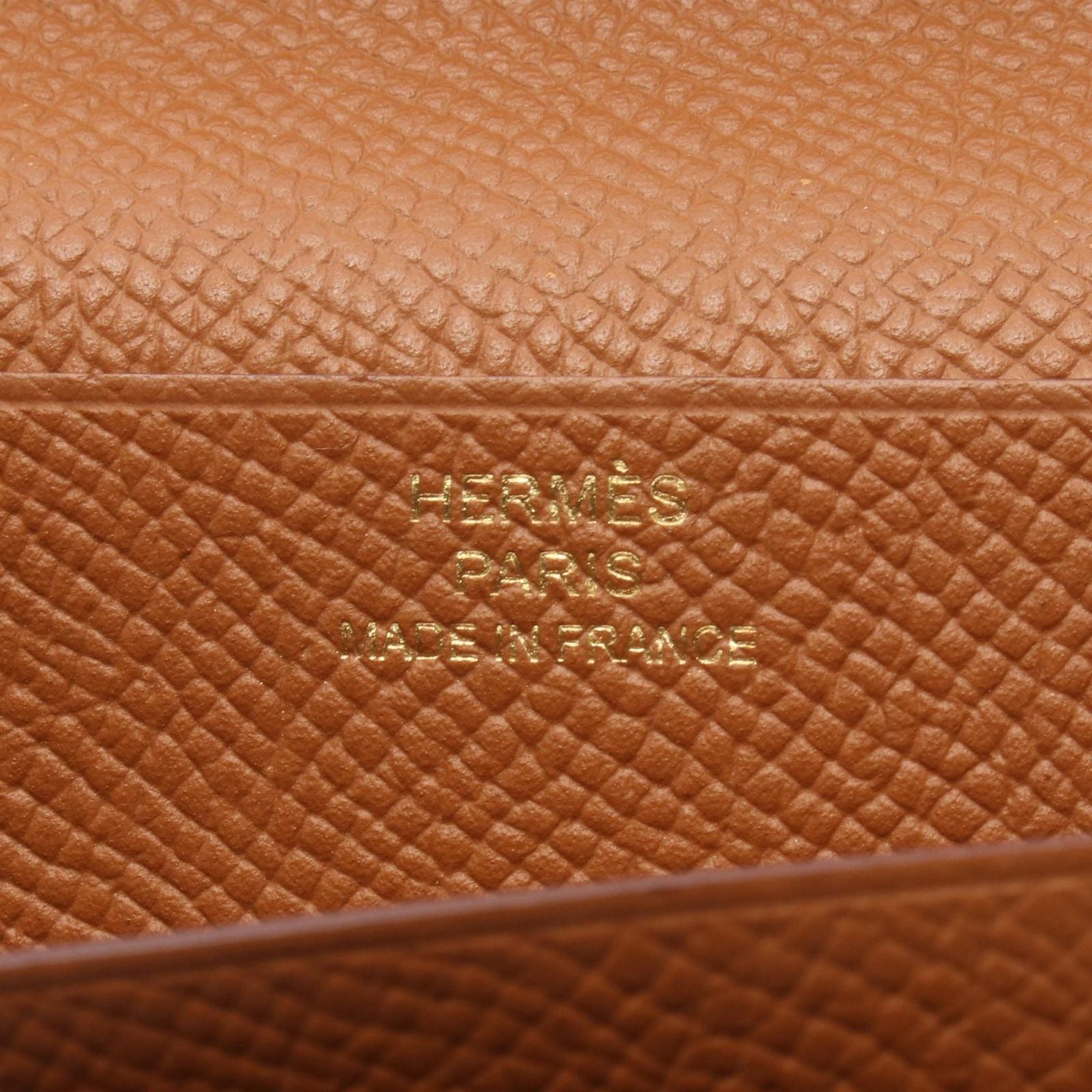 Hermes Bifold Wallet Bearn Souffle Gold Leather Calf — view 4