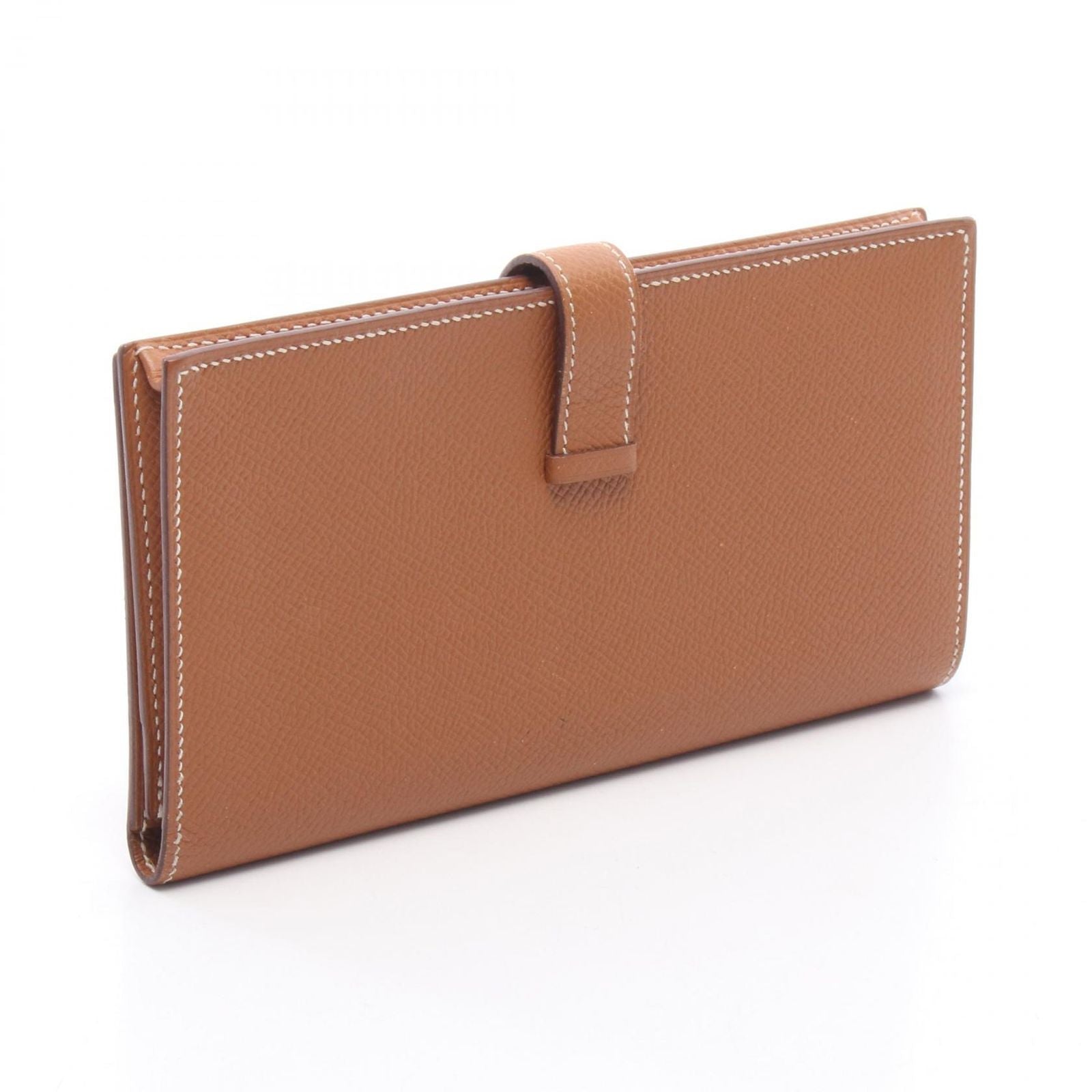 Hermes Bifold Wallet Bearn Souffle Gold Leather Calf — view 2