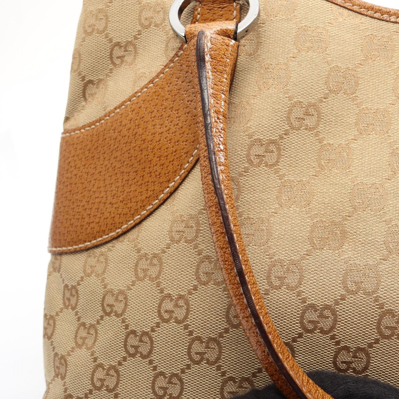Gucci Tote GG Canvas Beige Handbag — view 7