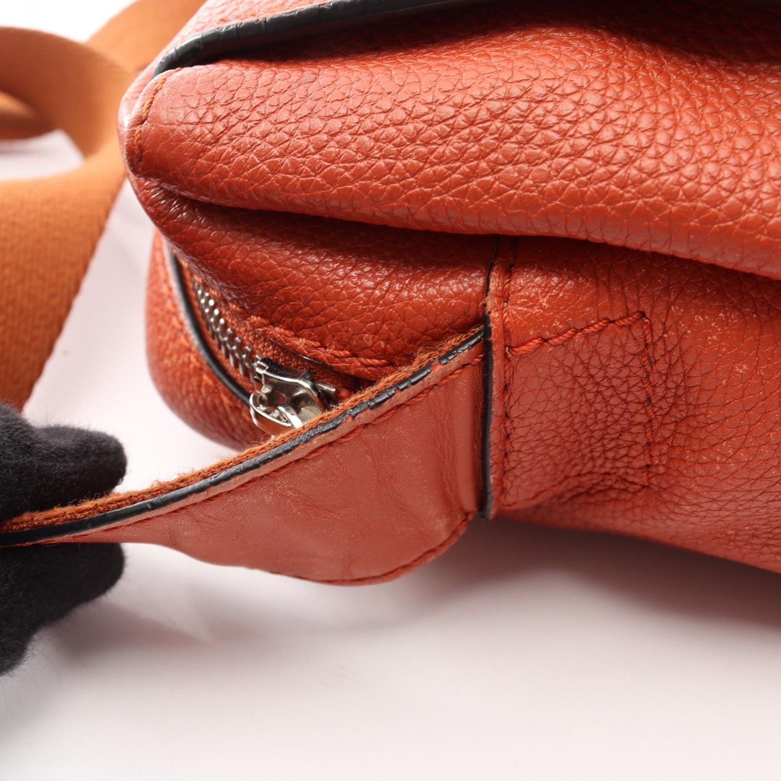 Loewe Shoulder Bag Military Messenger Xs Orange Leather — view 7