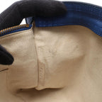Loewe Clutch T Pouch Anagram Linen Blue Leather — view 5